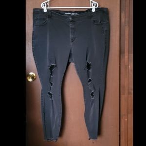 Old Navy Distressed Jean, Size 26, Black